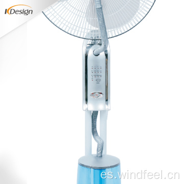Ventilador de soporte de rociado de nebulización humidificador ventilador eléctrico con agua precio de ventilador de niebla fresca de 16 pulgadas ce en la india